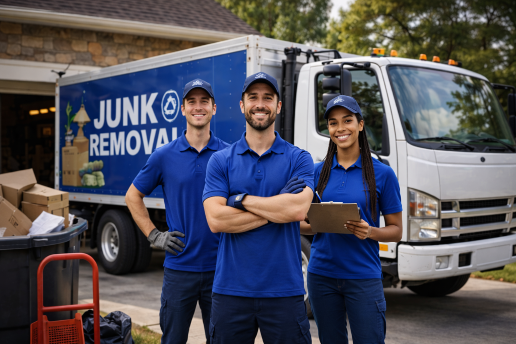 a photograph vertical junk removal service